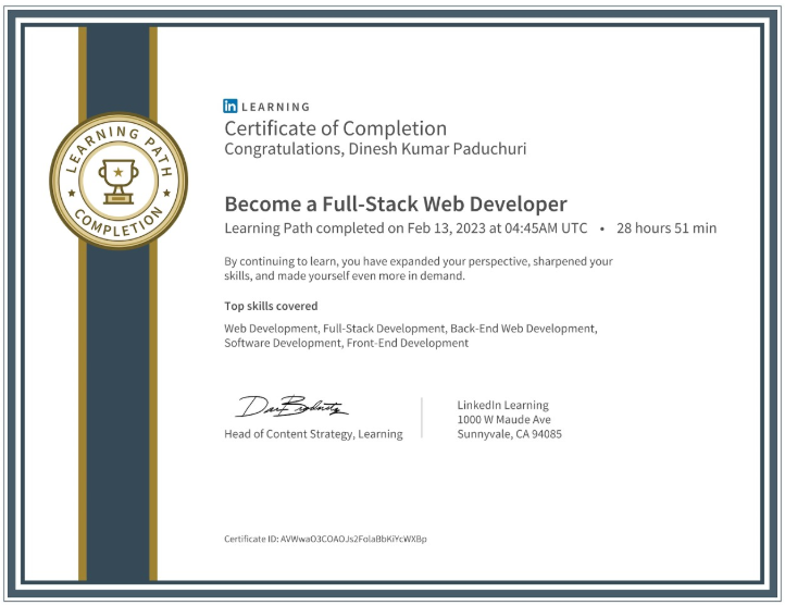 Full-Stack Developer Certification